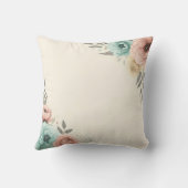 繊細な水色の斜め花 クッション (裏面)