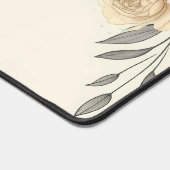 繊細な水色の斜め花 デスクマット (コーナー)