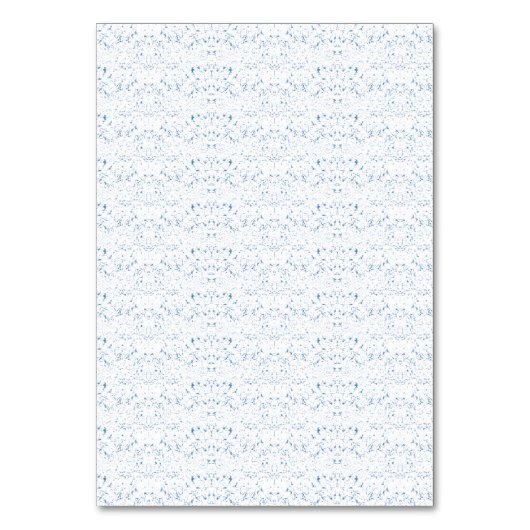 繊細な水色の模様が繰り返されるデザイン テーブルナンバー (正面)