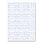 繊細な水色の模様が繰り返し施されたデザイン テーブルナンバー (裏面)