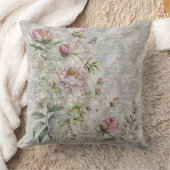 繊細な水色の野花 クッション (ブランケット)