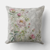 繊細な水色の野花 クッション (正面)