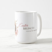 繊細な水色イースターネスト卵&チックブランチ コーヒーマグカップ (正面右)