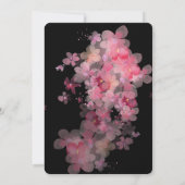 繊細な水色ピンクのフローラ結婚ズ 招待状 (裏面)