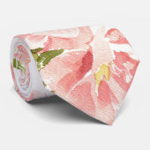 繊細な水色ピンクの牡丹結婚の ネクタイ (ロール)