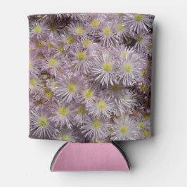 繊細な氷のようなピンクの多肉性の花 缶クーラー