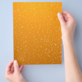 繊細な泡の背景アートが施されたエール チラシ (手)