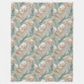 繊細な海洋チャームとシックな沿岸毛布 フリースブランケット (正面)