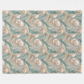 繊細な海洋チャームとシックな沿岸毛布 フリースブランケット (正面(横))