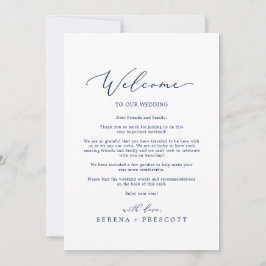 繊細な海軍結婚のウェルカムレター&旅程