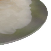 繊細な淡いピンクの花が咲くバラの花 カッティングボード (角)