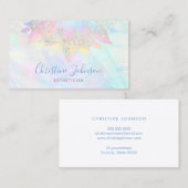 繊細な淡い色の蓮の花スキンケア美しいサロン 名刺 (正面/裏面)