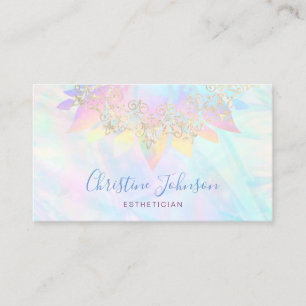 繊細な淡い色の蓮の花スキンケア美しいサロン 名刺