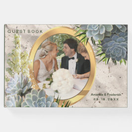 繊細な淡い青のウェディング ゲストブック