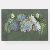 繊細な淡い青のウェディング ゲストブック (裏面)