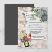 繊細な淡い青の色合いが美しい多肉植物の男の子のパーティー (正面/裏面)