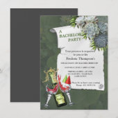 繊細な淡い青の色合い バチェラーパーティー (正面/裏面)