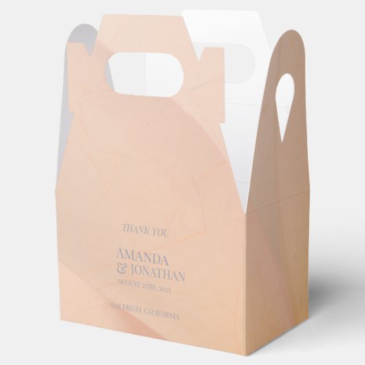 繊細な灰色の書道茶色の箱ありがとう フェイバーボックス (オープン)