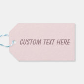 繊細な無地の色の淡いピンク ギフトタグ (裏面横)