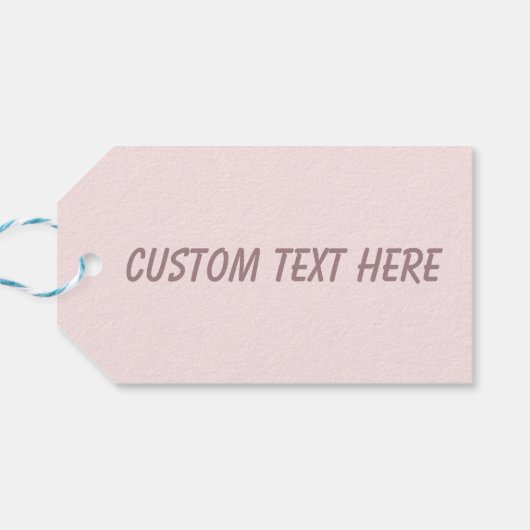 繊細な無地の色の淡いピンク ギフトタグ (裏面横)