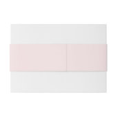 繊細な無地の色の淡いピンク 招待状ベリーバンド (裏面例)