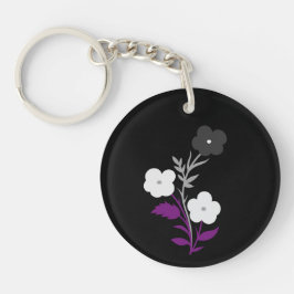 繊細な無性のフラッグの花 キーホルダー