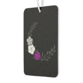 繊細な無性花の美しい三日月 カーエアーフレッシュナー (左)