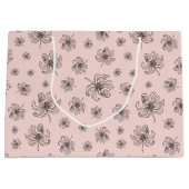 繊細な牡丹。 ラージペーパーバッグ (正面)