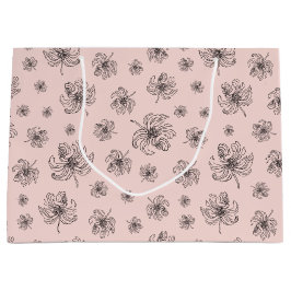 繊細な牡丹。 ラージペーパーバッグ