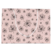 繊細な牡丹。 ラージペーパーバッグ (裏面)