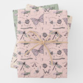 繊細な甘いリトルクリッターフェミニン赤面ピンク ラッピングペーパーシート (インサイチュ)