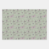 繊細な甘いリトルクリッターフェミニン赤面ピンク ラッピングペーパーシート (正面3)