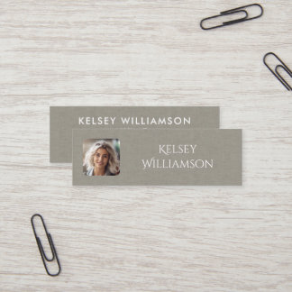 繊細な生地のテクスチャフォトミニ名刺 スキニー名刺