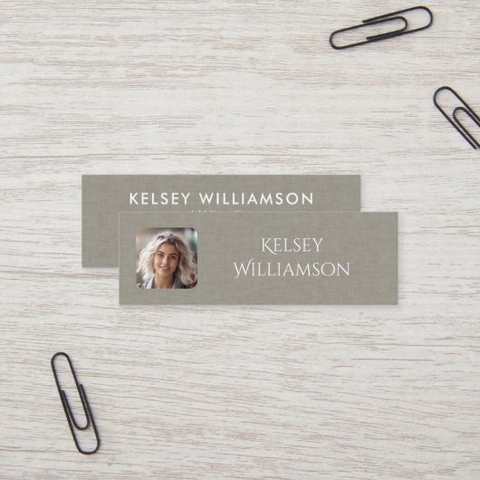 繊細な生地のテクスチャフォトミニ名刺 スキニー名刺 (正面/裏面インサイチュ)