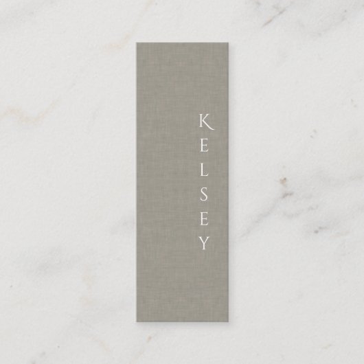 繊細な生地のテクスチャフォトミニ名刺 スキニー名刺 (正面)