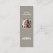 繊細な生地のテクスチャフォトミニ名刺 スキニー名刺 (裏面)