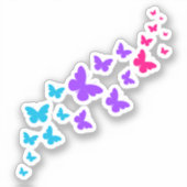 繊細な男性プライド蝶シール シール (正面)