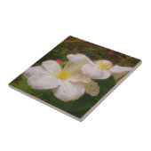 繊細な白いクリマチスの花 タイル (側面)