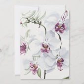 繊細な白いラン結婚ス 招待状 (裏面)