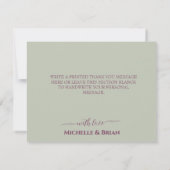 繊細な白いラン花の絵の感謝カード サンキューカード (裏面)