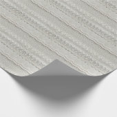 繊細な白いレース、テキスタイルのクローズアップ。 ラッピングペーパー (角)