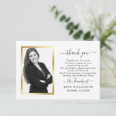 繊細な白い台本葬儀サンキューカード サンキューカード (スタンド正面)