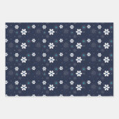繊細な白い花 ラッピングペーパーシート (正面3)