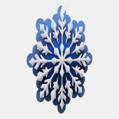 繊細な白い雪の結晶デザイン オーナメントカード (右)