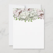 繊細な白と赤面のフローラ返信カード 出欠カード (裏面)