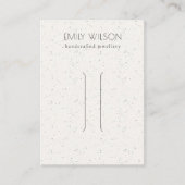 繊細な白セラミックのテクスチャヘアピンディスプレイ 名刺 (正面)