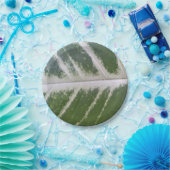 繊細な白素晴らしの7インチグリーンリーフ ペーパープレート (パーティー)