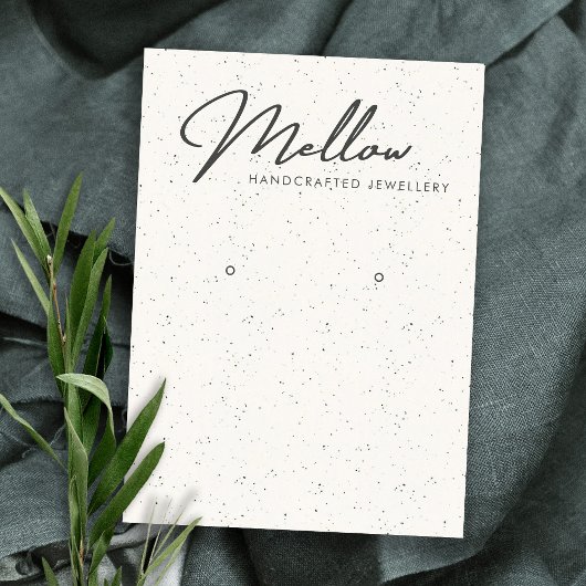 繊細な白色セラミックのテクスチャイヤリングディスプレイロゴ 名刺