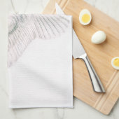 繊細な白鳥 キッチンタオル (四つ折り)