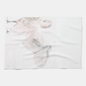 繊細な白鳥 キッチンタオル (横)
